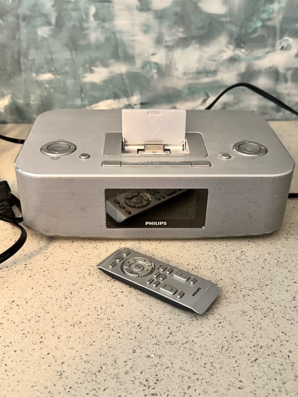 Philips Silver Portable Docking Speaker with Remote